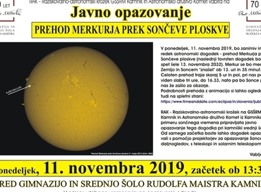 Simbolična fotografija za članek z naslovom: Prehod Merkurja prek Sončeve ploskve