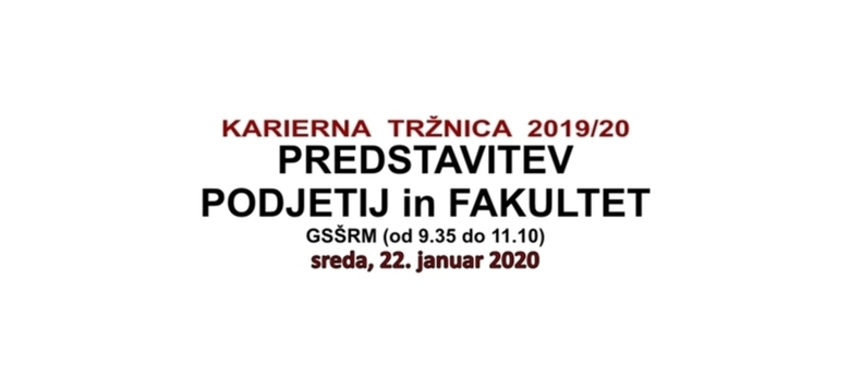 Karierna  tržnica  2019/20