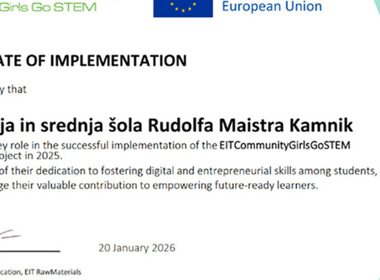Simbolična naslovna fotografija za novico z naslovom: Pridobili nov mednarodni certifikat