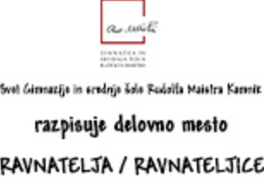 Simbolična naslovna fotografija za novico z naslovom: Razpis za ravnatelja/ravnateljico šole