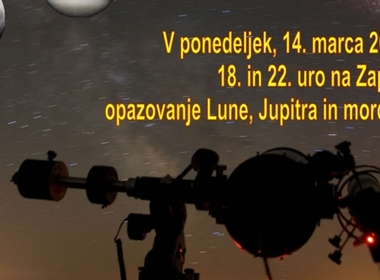 Simbolična fotografija za članek z naslovom: V ponedeljek, 14. marca, javno  opazovanje Lune, Jupitra...